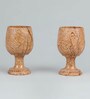 300 ML Marble Red Wine Glasses in Brown Set of 2
