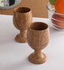 300 ML Marble Red Wine Glasses in Brown Set of 2