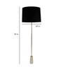 Marble Arrow Black Fabric Shade Floor Lamp with Marble White Base