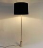 Marble Arrow Black Fabric Shade Floor Lamp with Marble White Base