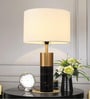 Marble Base Table Lamp   Modern Luxe in Black & Gold