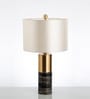 Marble Base Table Lamp   Modern Luxe in Black & Gold