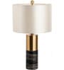 Marble Base Table Lamp   Modern Luxe in Black & Gold