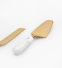 White D cor Marble Marble Brass Knife Brass server