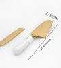 White D cor Marble Marble Brass Knife Brass server