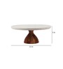 Marble Cake Stand With Wooden Base