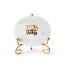 Marble Collect Moments Not Things Showpiece With Metal Stand