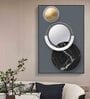 Marble Curves Multicolour Engineered Wood Framed Canvas Wall Painting