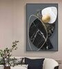 Marble Curves Multicolour Engineered Wood Framed Canvas Wall Painting