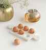White Marble 6 Slot Egg Tray