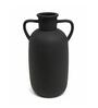 Marble Finish  Dual Handle Matte Finish Sculptural Flower Vase