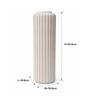 Marble Finish Elegant Fluted White Decorative Vase