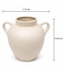 Marble Finish Minimalist Dual-Handle Modern Decorative Tabletop Flower Vase