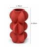 Marble Finish Modern Textured Polyresin Sculptural Flower Vase