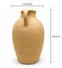 Rustic Minimalist Marble Finish Polyresin Decorative Vase with Handle
