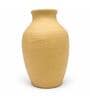 Rustic Minimalist Marble Finish Polyresin Decorative Vase with Handle