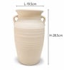 Marble Finish Rustic Vase with Handles Vintage Style Flower Vase
