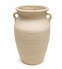 Marble Finish Rustic Vase with Handles Vintage Style Flower Vase