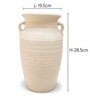 Marble Finish Rustic Vase with Handles Vintage Style Flower Vase