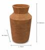Marble Finish Textured Geometric Pattern Decorative Vase