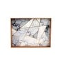 Marble Grey White & Gold MDF Wood Rectangle Serving Trays