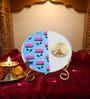 Marble Half Pichwai Buddha Wall Plate With Folding Metal Stand