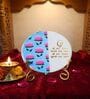 Marble Half Pichwai Guruji Mantra Wall Plate With Folding Metal Stand
