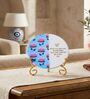 Marble Half Pichwai IK Onkar Mantra Wall Plate With Folding Metal Stand