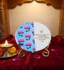 Marble Half Pichwai IK Onkar Mantra Wall Plate With Folding Metal Stand