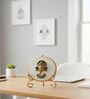 Marble Metal Ganesha Showpiece With Metal Stand