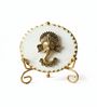 Marble Metal Ganesha Showpiece With Metal Stand