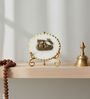 Marble Metal Radhakrishna Showpiece With Metal Stand
