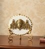 Marble Metal Venketeshwar Showpiece With Metal Stand