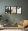 Marble Multicolour Canvas & MDF (Set of 3) Framed Art Panels