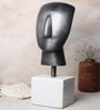 Marble Muse Visage Grey Aluminium Showpiece