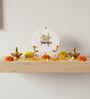 Marble Om Namah Shivay Showpiece With Metal Stand