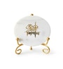 Marble Om Namah Shivay Showpiece With Metal Stand
