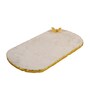 Marble Oval Platter With metal butterfly embedded