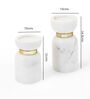Marble Pillar Candle Holders (Set Of 2)