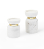 Marble Pillar Candle Holders (Set Of 2)