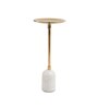 Marble Pillar Candle Medium Stand In Gold
