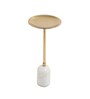 Marble Pillar Candle Medium Stand In Gold