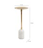 Marble Pillar Candle Medium Stand In Gold