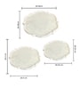 White Marble Set of 3 Platters