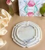 White Marble Set of 3 Platters