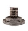 Marble Print  Brown Melamine 18 Pcs Dinner Set