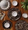 Marble Print  Brown Melamine 18 Pcs Dinner Set