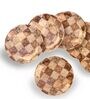 Marble Finish 7 Inch White & GreyMelamine (Set of 6) Quarter Plate,