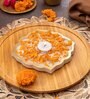 Marble Rangoli Shape Platter for Kitchen Dining Table Cake, Fruit, Party