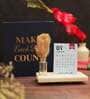 Marble Spring Desk Calendar 2025 with Elegant Pampas Grass For Home & Office Decor